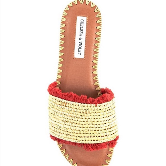 Chelsea & Violet Rafa Fringe Flat Sandals. - Picture 5 of 9